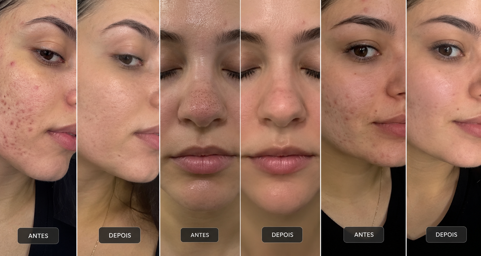 Antes e Depois Limpeza de Pele